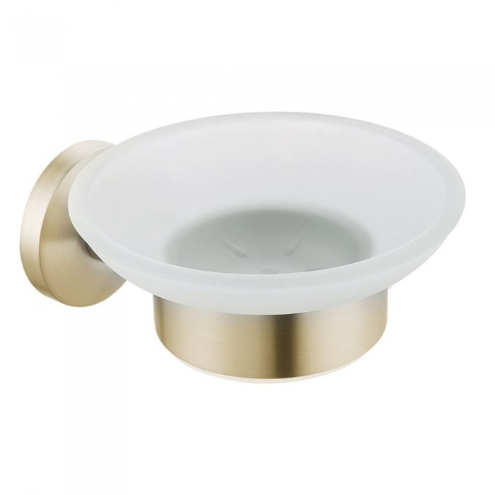 Kyloe Soap Dish & Holder - Brushed Brass