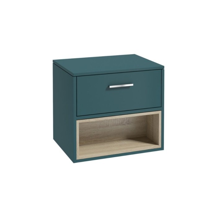 Malmo 60cm 1 Drawer Countertop Basin w/ Open Shelf