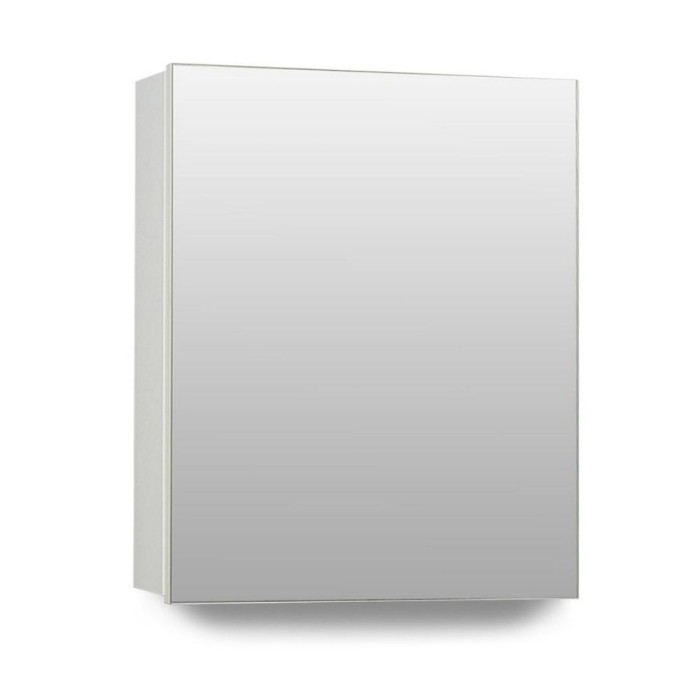 Hampton 40/50cm 1 Door Mirror Cabinet White