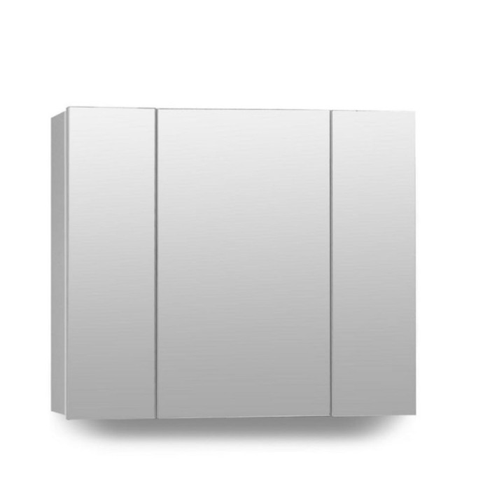 Hampton 80cm 3 Door Mirror Cabinet White