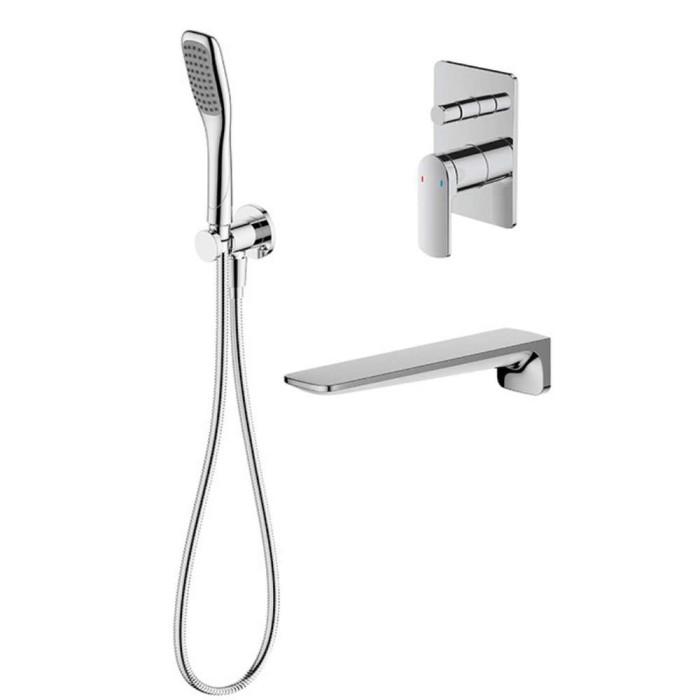 Fuse Wall Mounted Bath Shower Mixer Chrome