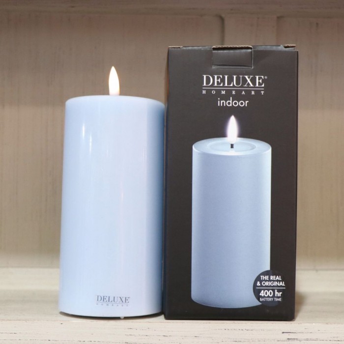 Dust Blue LED Indoor Candle
