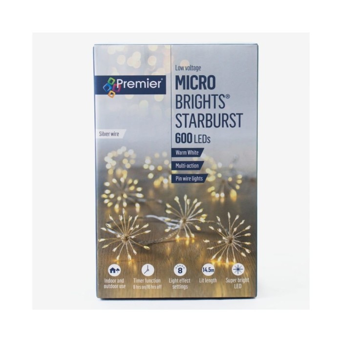 600 LED Microbrights Starburst Warm White