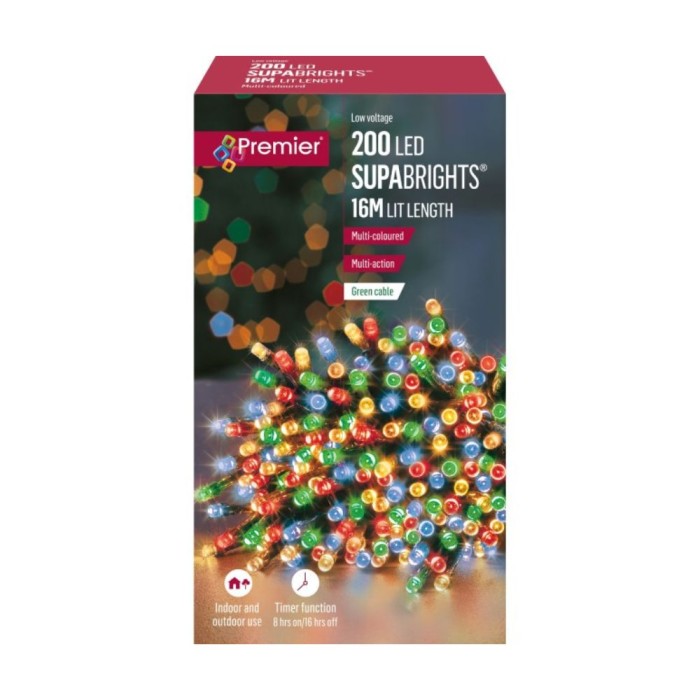 200 LED Multi-Action Supabrights - Multi Coloured