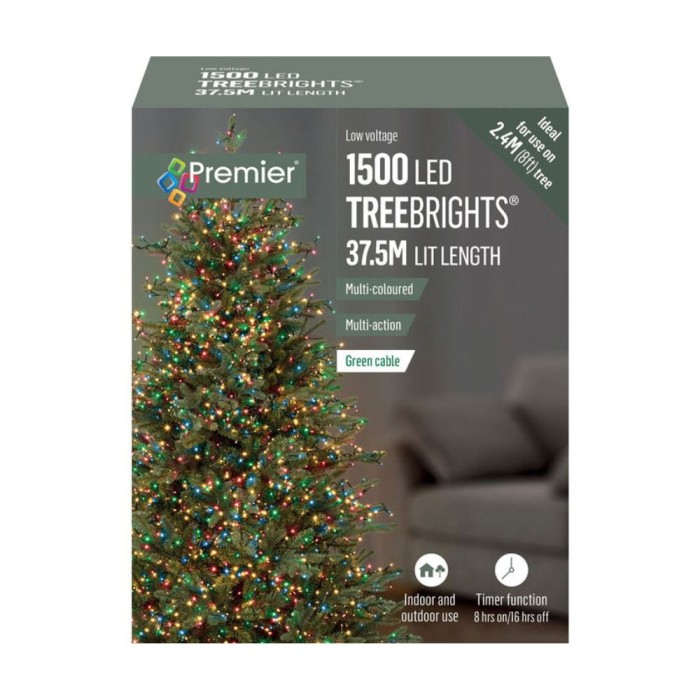 1500 LED Multi-Action Treebrights - Multi Coloured