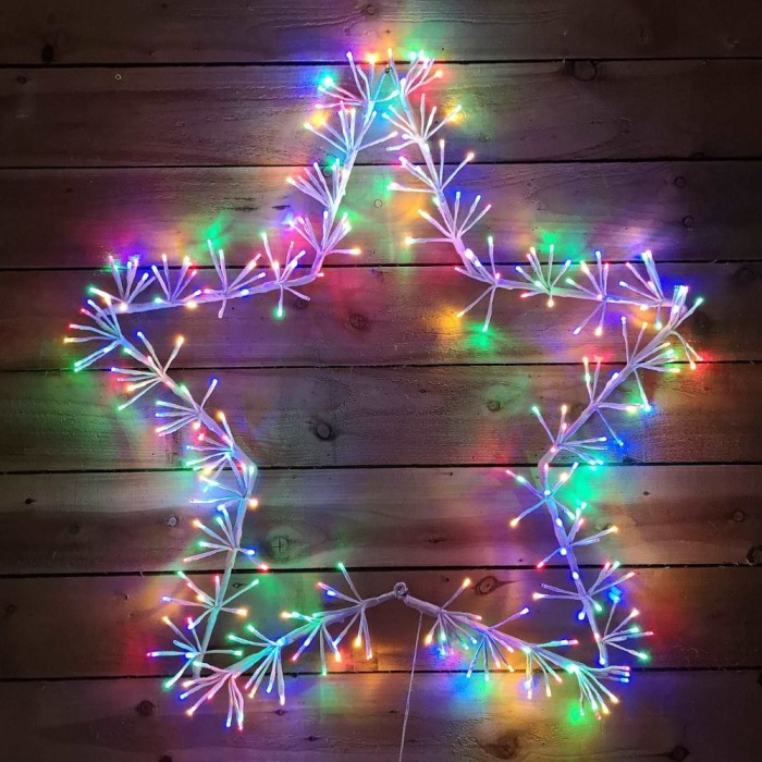 1.2m Multi-Coloured Twinkling LED Starburst Star