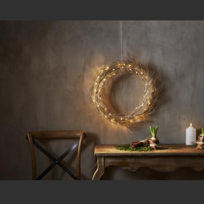 Fizzy LED Decorative Wreath Champagne