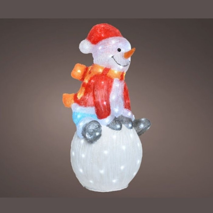 LED Acrylic Snowman on Ball