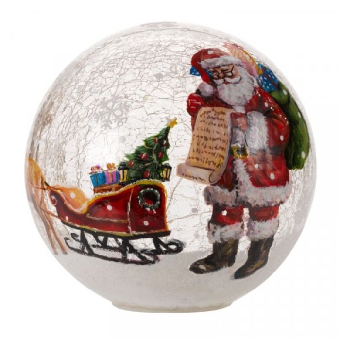 Santa Lightsphere LED Crackle Ball