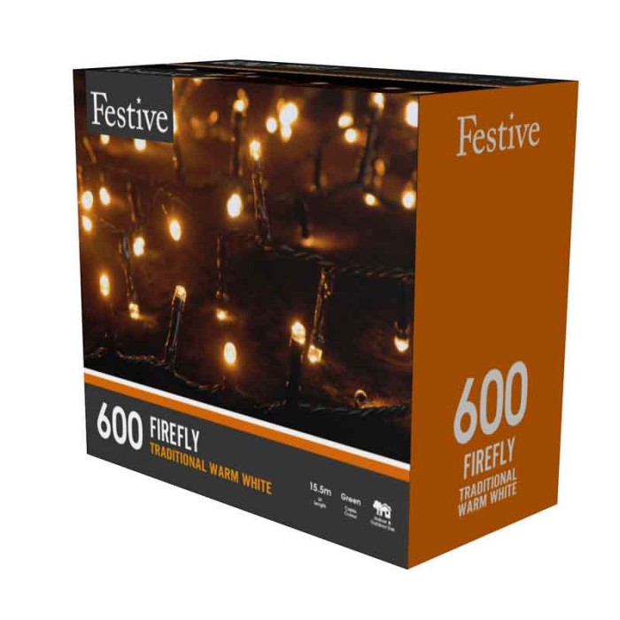 600 Warm White Traditional Firefly Lights