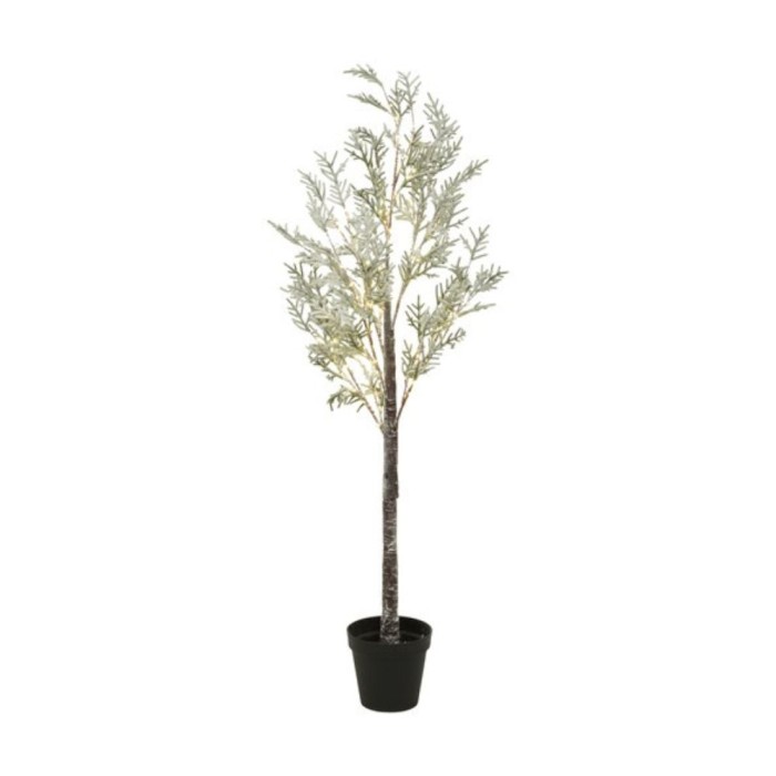 6ft Micro LED Pine Tree with Snow in Pot