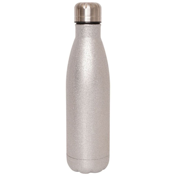 Metal Glitter Drinks Bottle | Silver