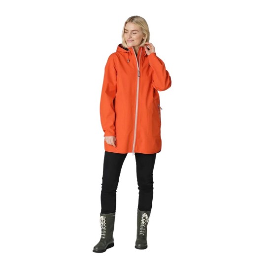 Long Raincoat 135B Warm Orange