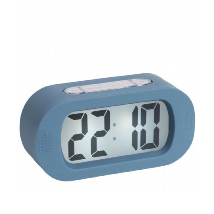 Rubberised Alarm Clock Blue