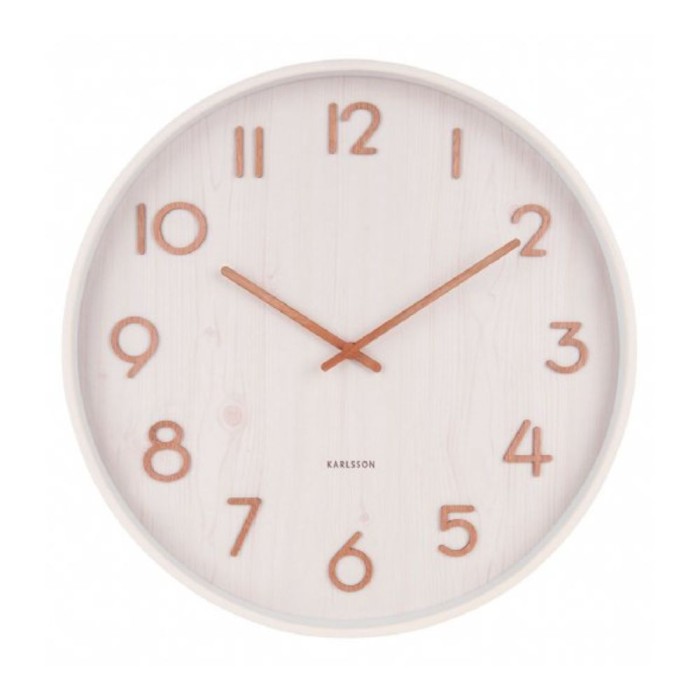 Wall Clock Pure Large Basswood White