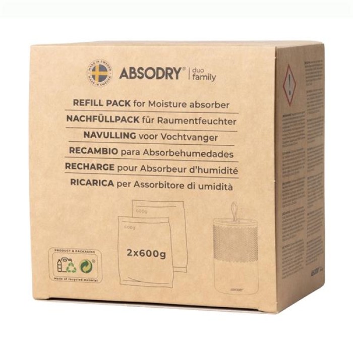 Duo Family Moisture Absorber Refill Bag 600g 2 Pack