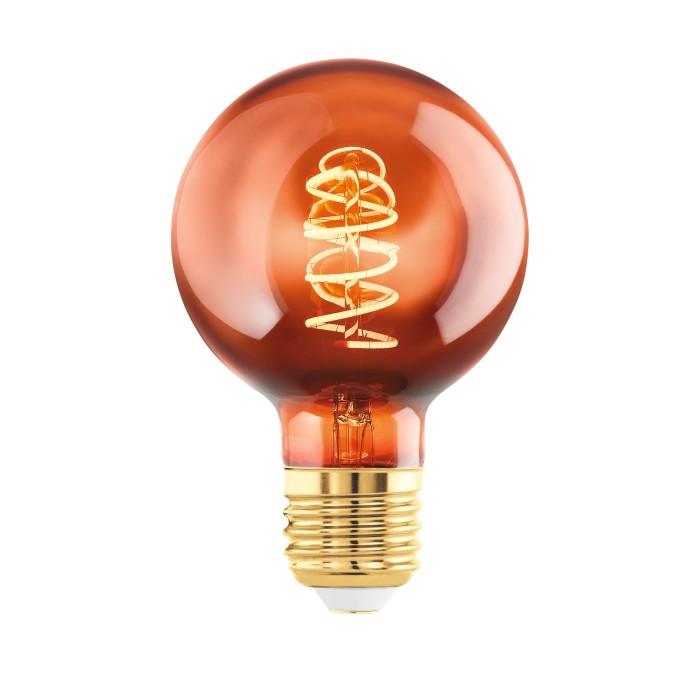 Copper Vaporised Spiral Smoky LED 4W E27 Bulb