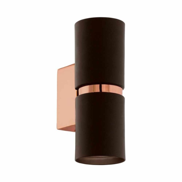 Passa Brown/Copper Wall Light Rounded