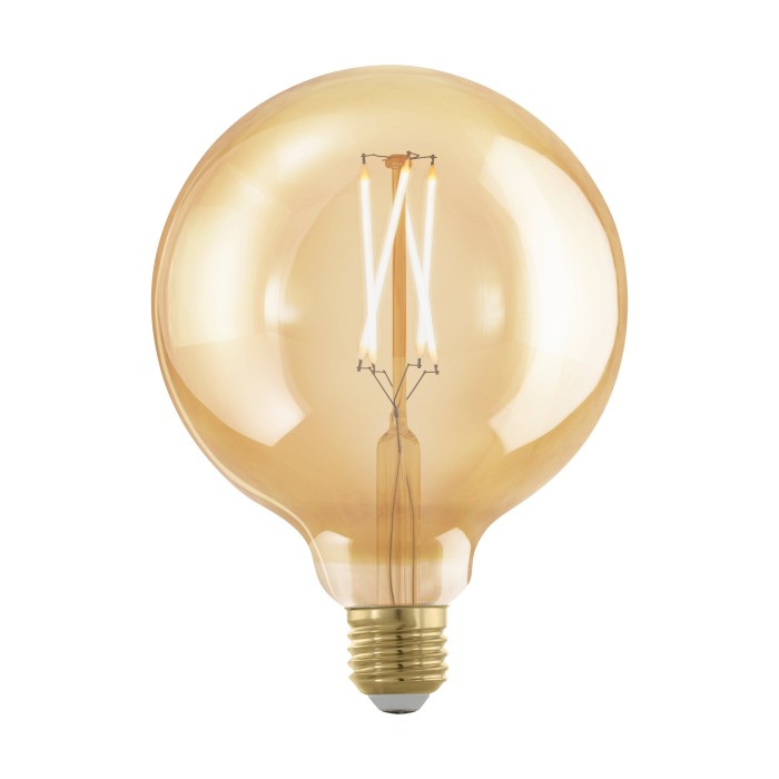 Amber Filament Lamp Large Globe Dimmable E27 4W Bulb