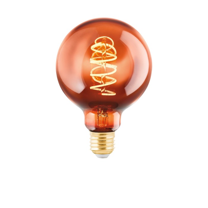 Copper Vaporised Spiral Globe LED E27 4W Bulb