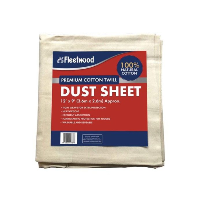Premium Cotton Dust Sheet 12ft x 9ft