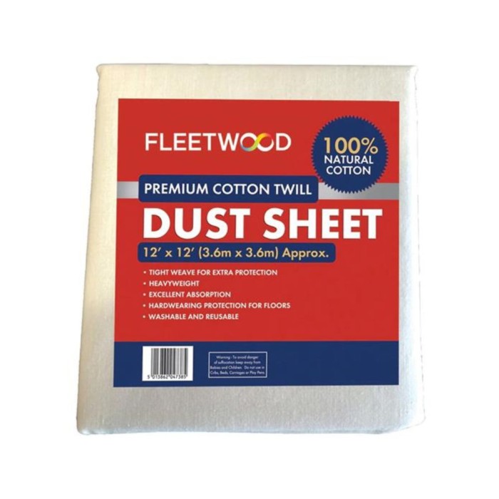 Premium Cotton Dust Sheet 12ft x 12ft