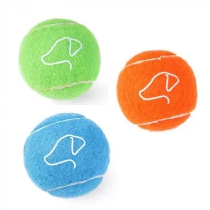 Squeaky Pooch Tennis Balls 6.5cm Pack of 3