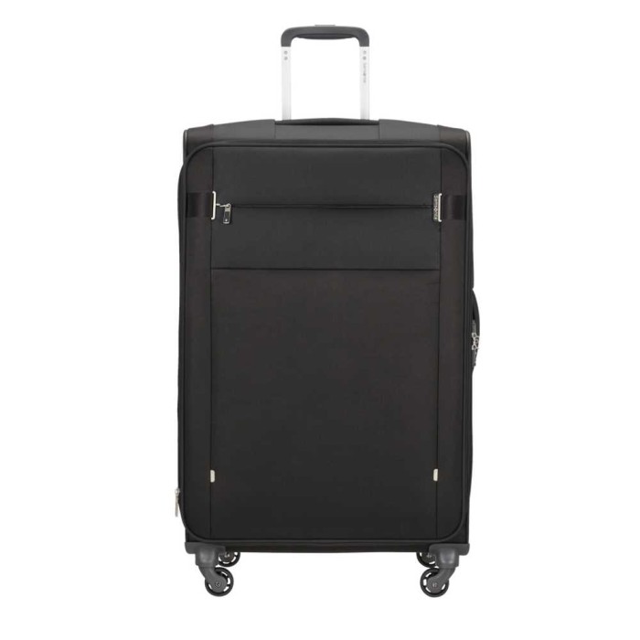 Citybeat Spinner Expandable 78cm Suitcase Black